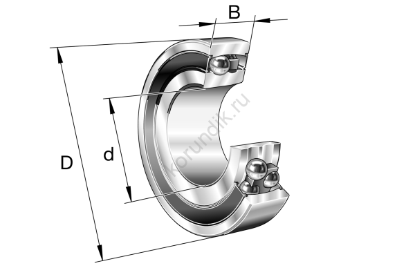 2206-2RS-TVH (FAG) шарикоподшипник радиальный сферический