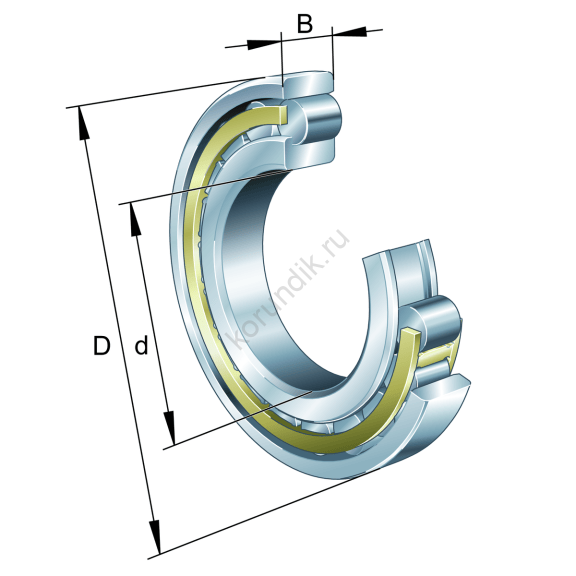 N214-E-XL-TVP2-F1-J20A-C4 (FAG) роликоподшипник радиальный однорядный токоизолирующий